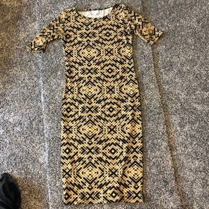 LuLaRoe Julia geometric print dress XS